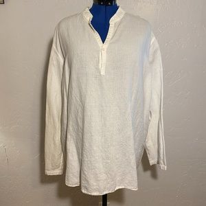 Centro tunic top, button collar, size XXL.
